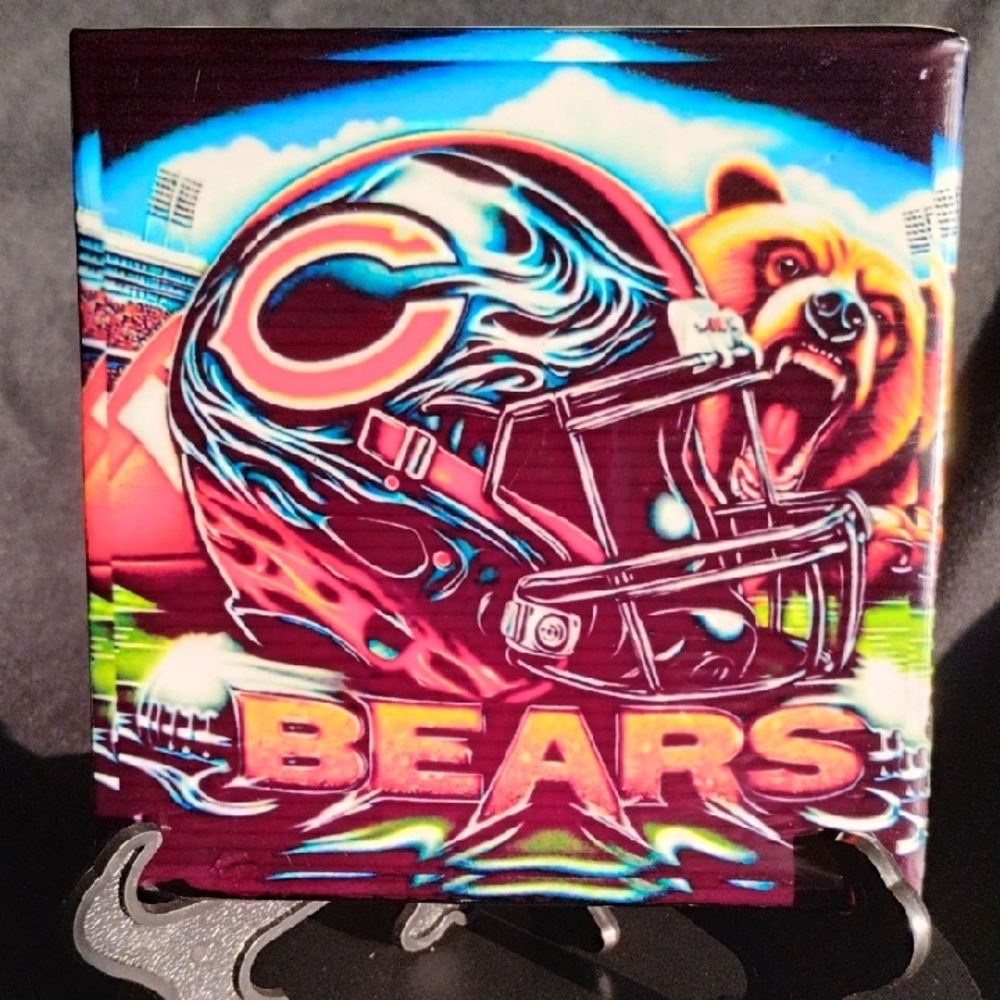 Hand Crafted Chicago Bears Art